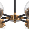 Elk Lighting Boudreaux 6-Lght Chandelier Gold & Matte Blk w/Sphere-shaped Glss 14432/6